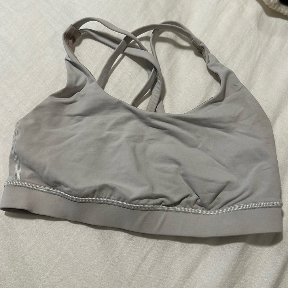 Lululemon Size 6 Energy Bra | Light Grey (Originally White)